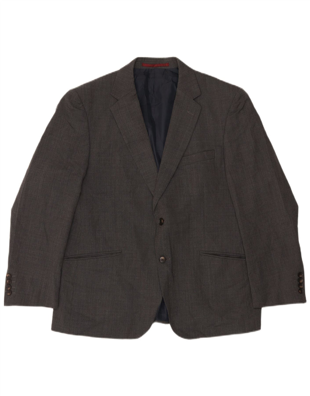 Marks & Spencer Mens Short 2 Button Blazer Jacket UK 44 XL Grey Wool