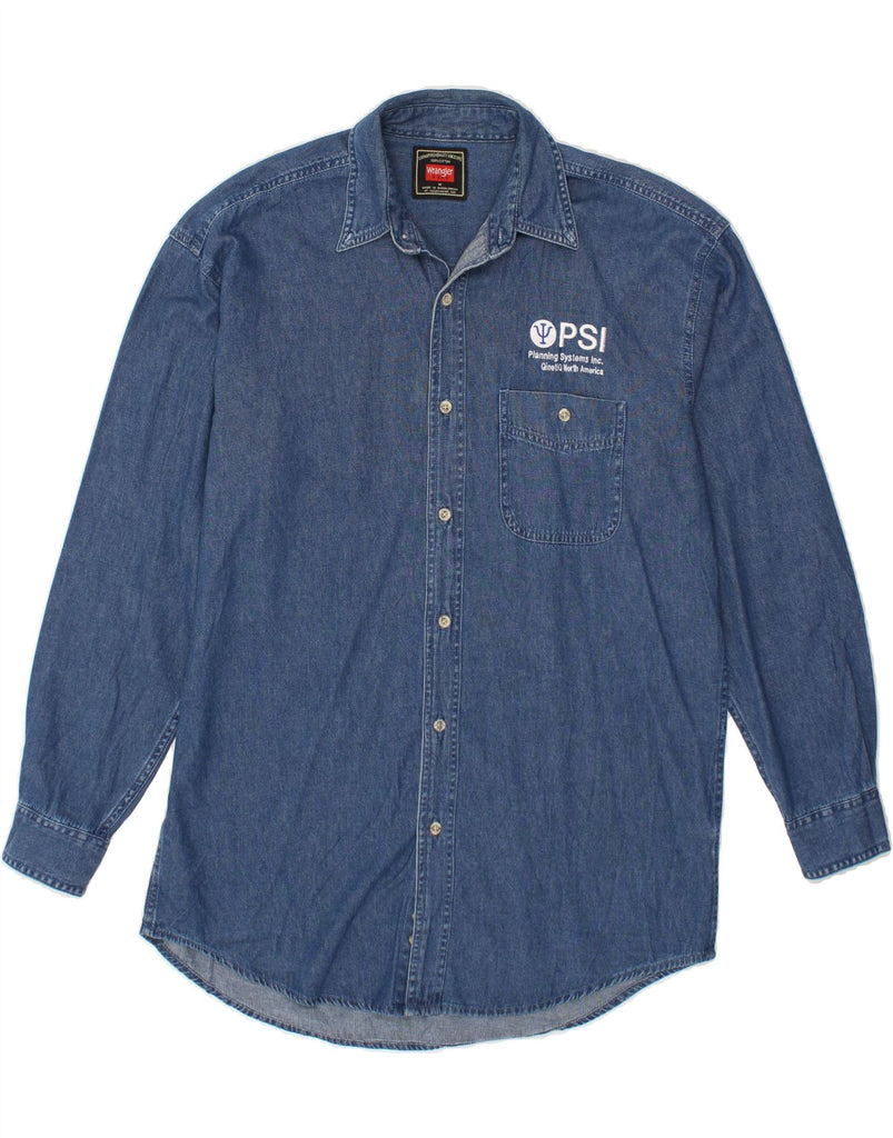 WRANGLER Mens Denim Shirt Medium Blue Cotton Vintage Wrangler and Second-Hand Wrangler from Messina Hembry 