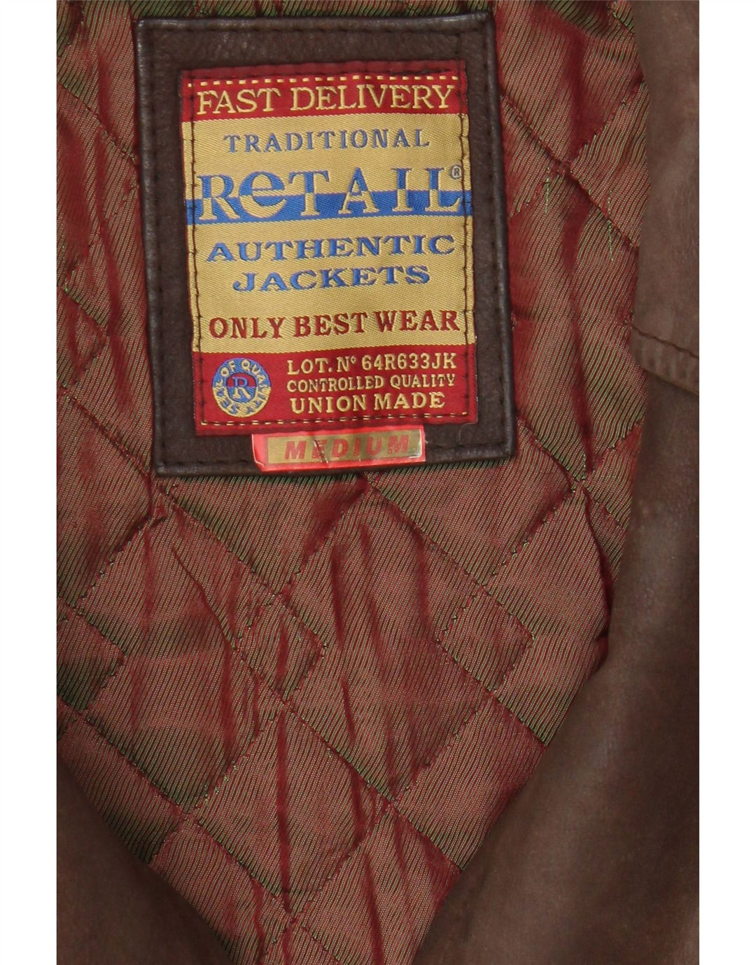 Vintage Womens Leather Jacket UK 14 Medium Brown Leather