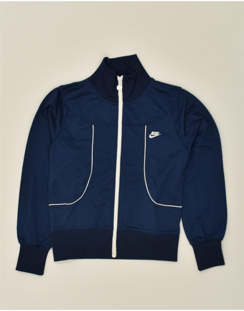 NIKE Boys Tracksuit Top Jacket 10-11 Years Medium  Navy Blue Polyester | Vintage Nike | Thrift | Second-Hand Nike | Used Clothing | Messina Hembry 