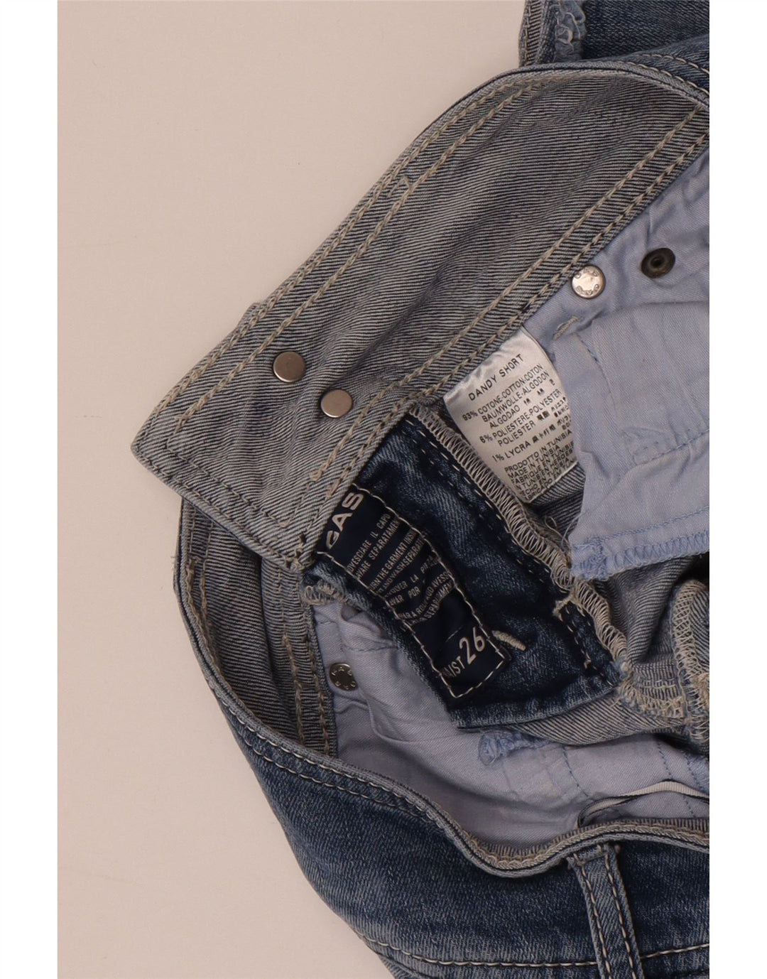 GUESS Womens Denim Shorts W26 Small Blue Cotton