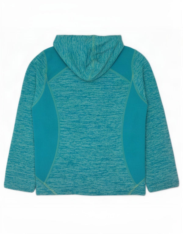 The North Face Girls Fleece Jacket 10-11 Years Medium Turquoise Flecked