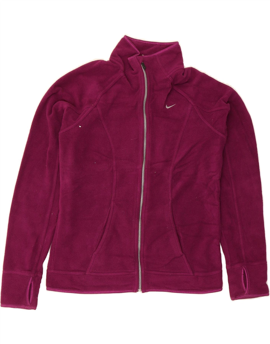 NIKE Womens Fleece Jacket UK 14 Medium Purple Polyester Vintage Nike and Second-Hand Nike from Messina Hembry 