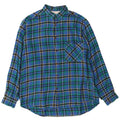VINTAGE Mens Flannel Shirt XL Blue Check