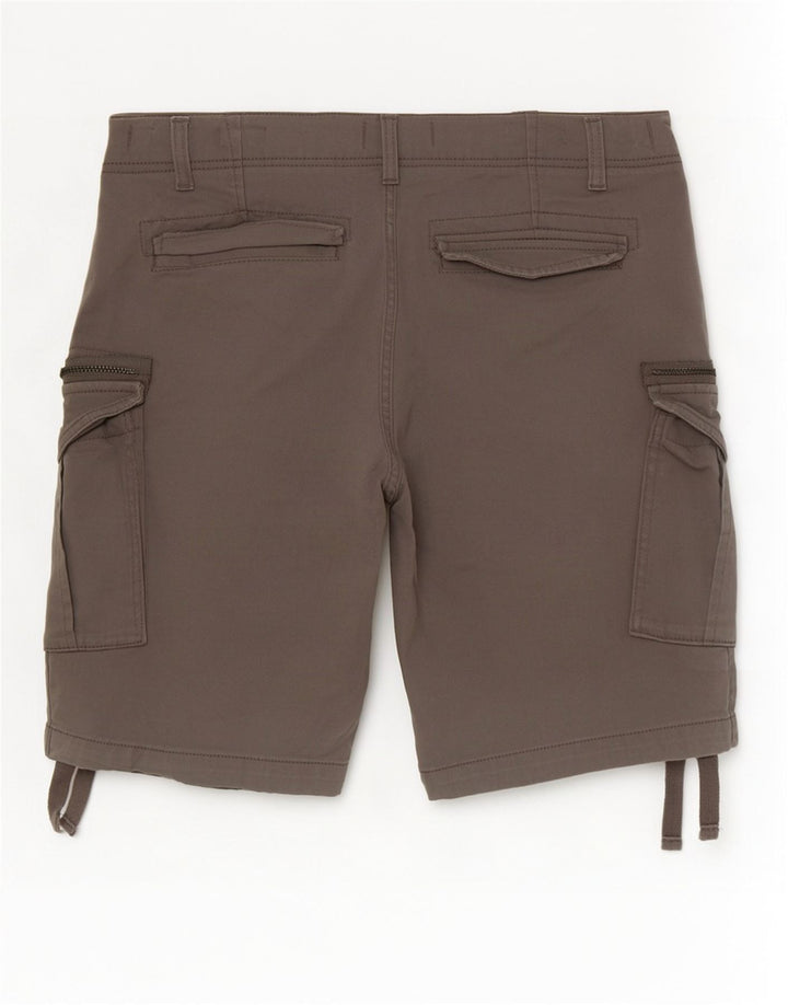 Jack & Jones Mens Comfort Fit Cargo Shorts Small W29 Grey Cotton