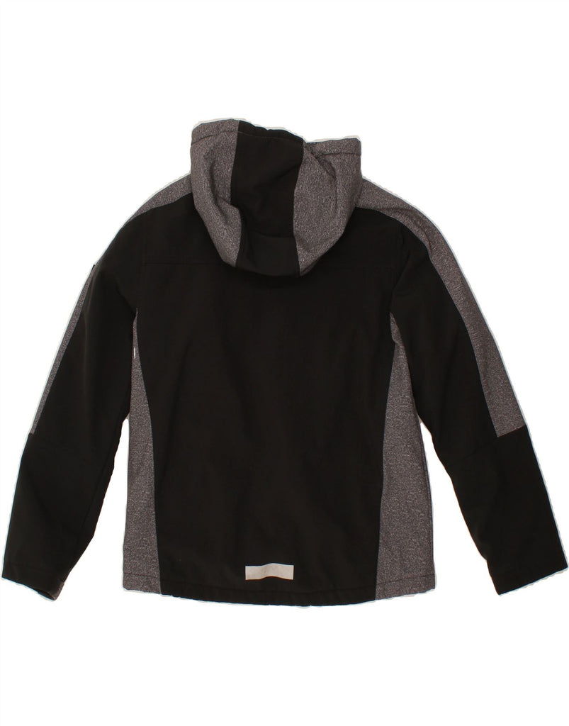 NORTHVILLE Boys Hooded Windbreaker Jacket 12-13 Years Black Colourblock Vintage Northville and Second-Hand Northville from Messina Hembry 