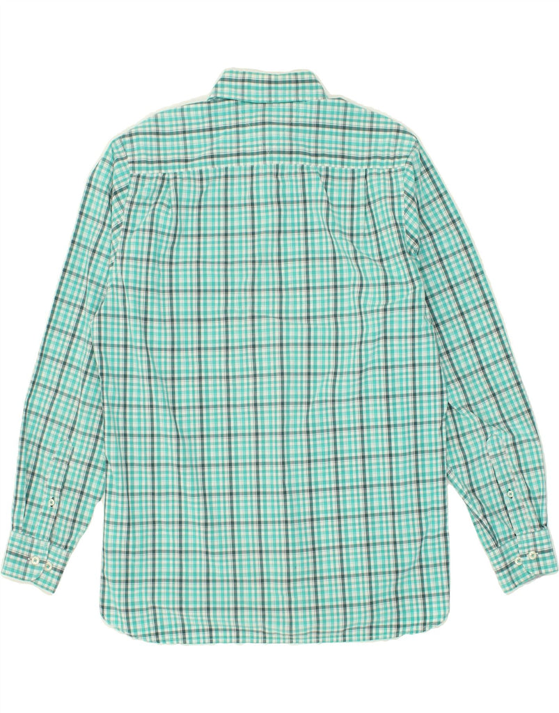 TOMMY HILFIGER Mens Shirt Small Turquoise Check Cotton | Vintage Tommy Hilfiger | Thrift | Second-Hand Tommy Hilfiger | Used Clothing | Messina Hembry 