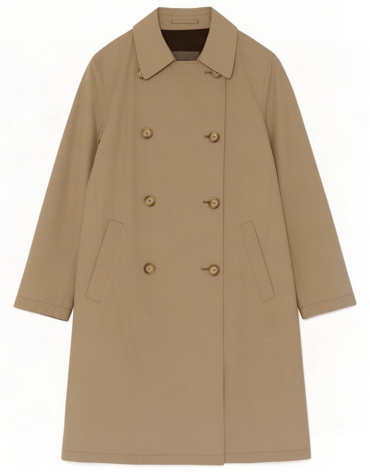 Allegri Womens Double Breasted Coat UK 14 Medium Beige