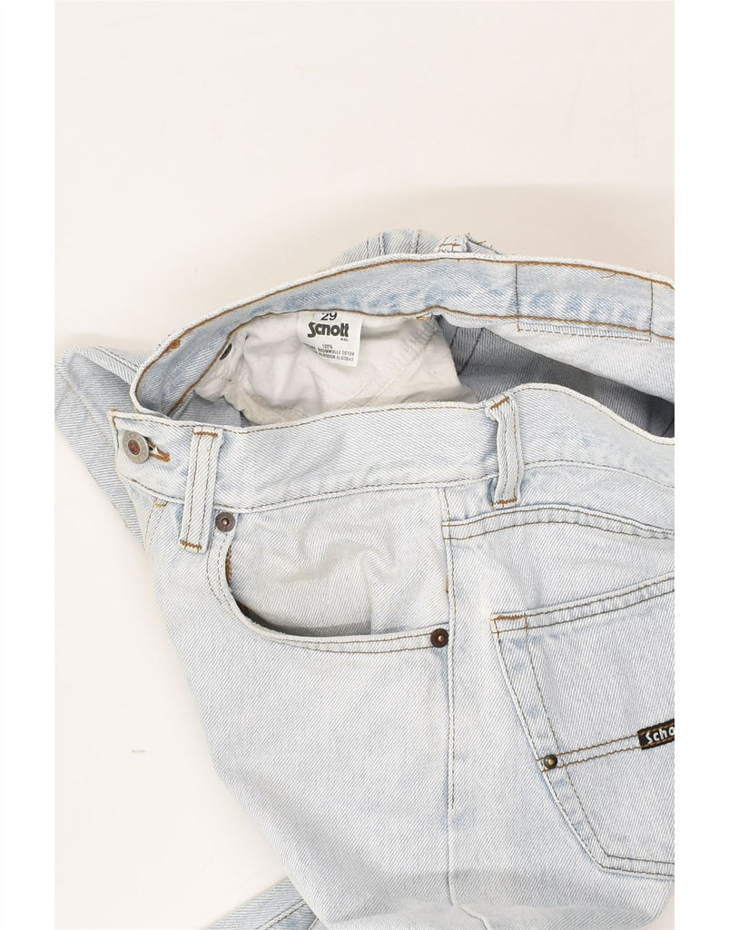 SCHOTT Mens Straight Jeans W29 L26 Blue Cotton | Vintage Schott | Thrift | Second-Hand Schott | Used Clothing | Messina Hembry 