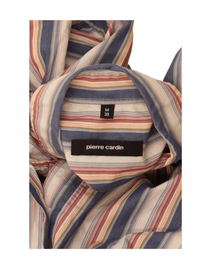 Pierre Cardin Mens Short Sleeve Shirt Size 39 Medium Multicoloured Striped