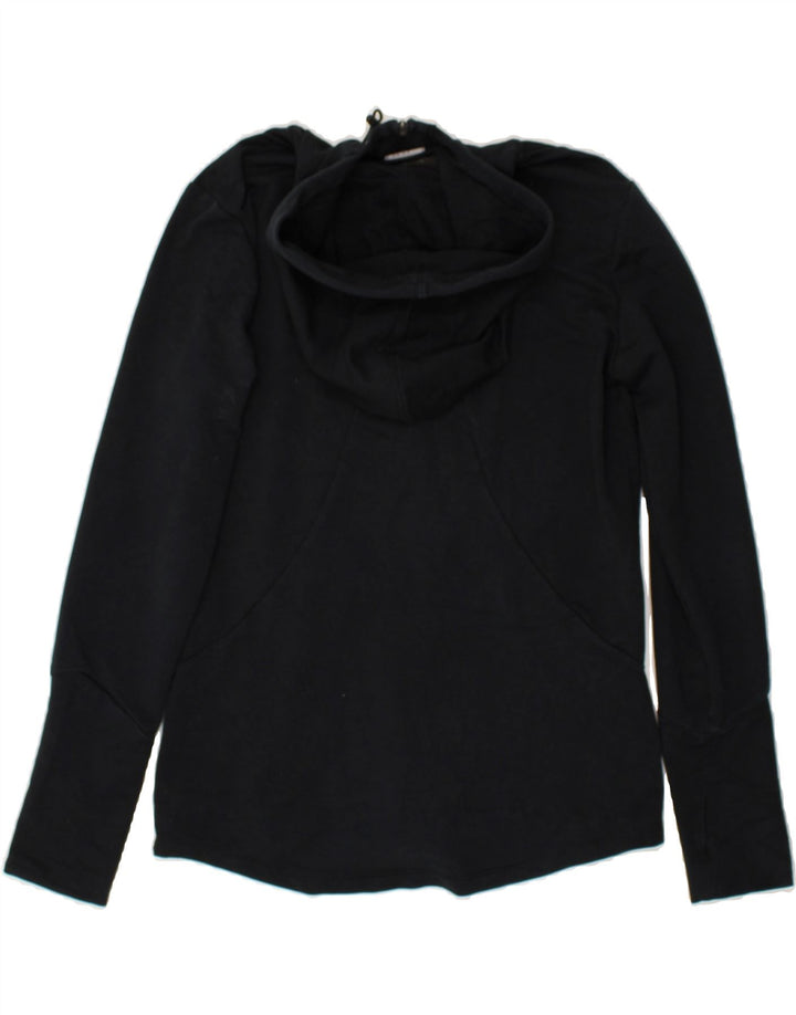 PUMA Womens Graphic Zip Hoodie Sweater UK 14 Medium Navy Blue | Vintage Puma | Thrift | Second-Hand Puma | Used Clothing | Messina Hembry 