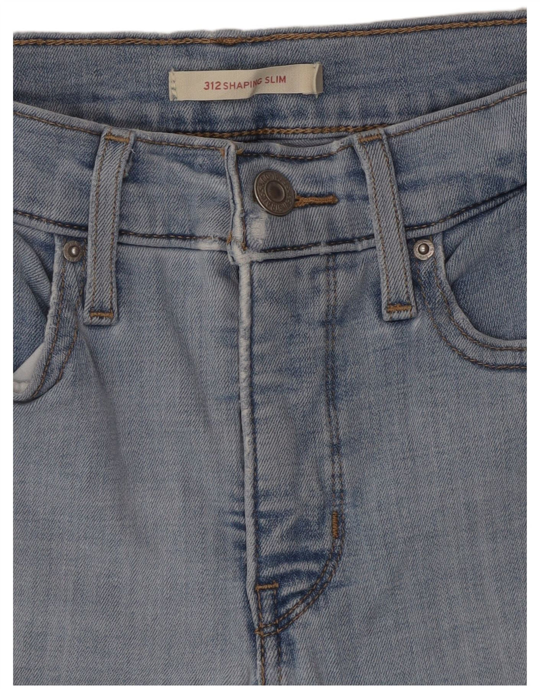 Levi's Womens 312 Shaping Slim Jeans W27 L30 Blue Cotton