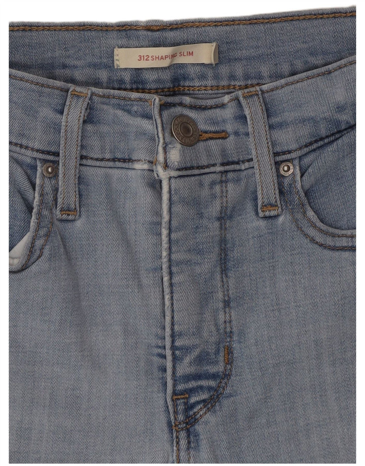 Levi's Womens 312 Shaping Slim Jeans W27 L30 Blue Cotton