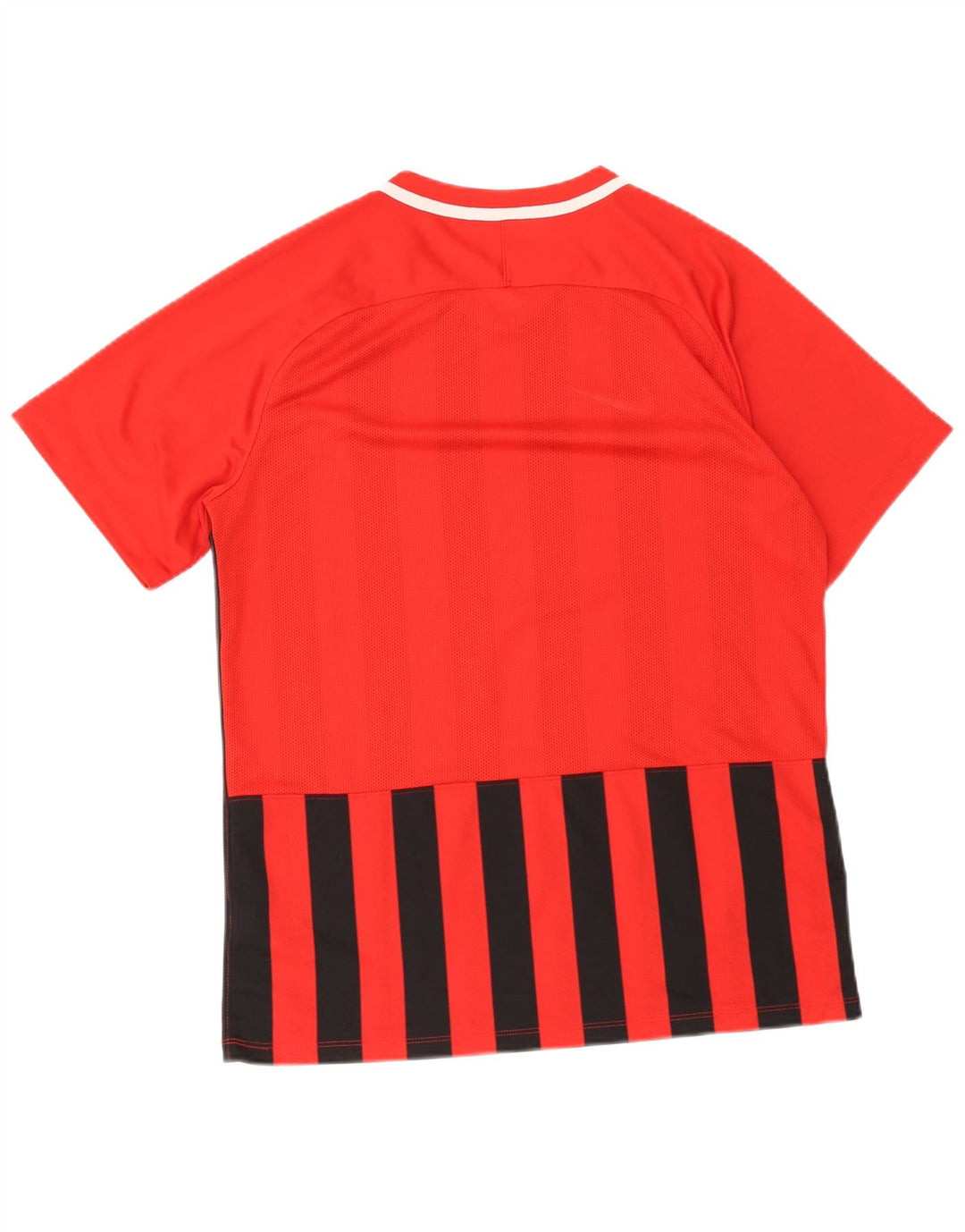 Nike Mens Dri Fit T-Shirt Top Large Red Striped Polyester