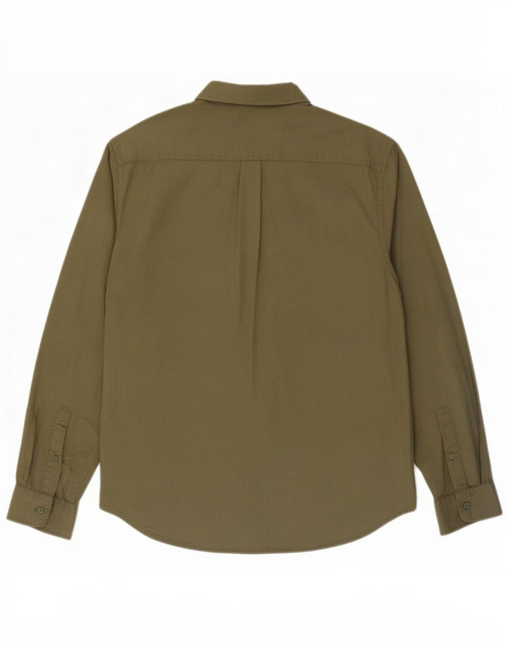C&A Mens Shirt XL Khaki Cotton