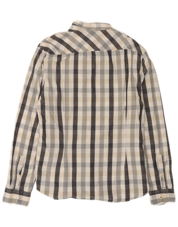 Lee Mens Shirt Large Grey Check Cotton
