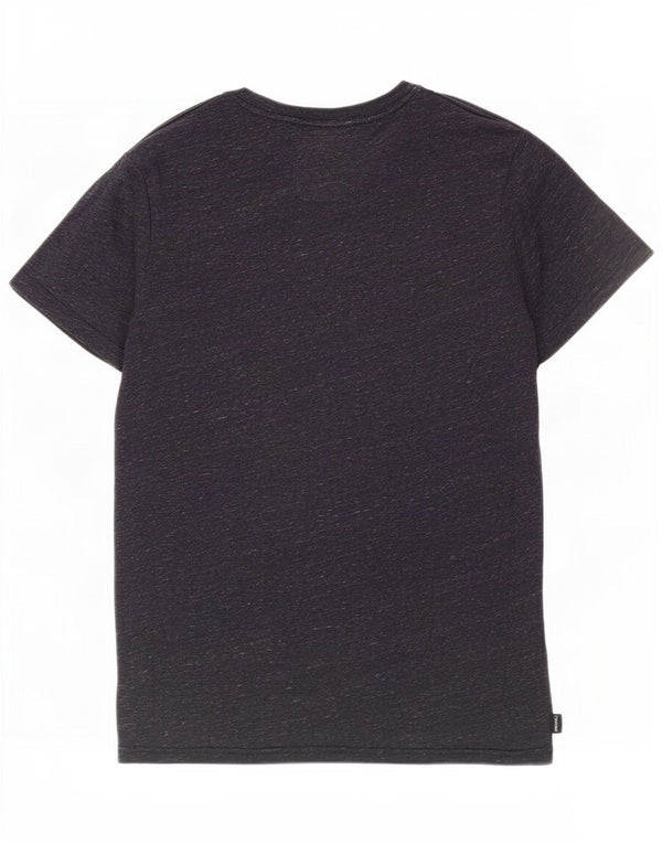 Superdry Mens Regular Graphic T-Shirt Top Medium Navy Blue Flecked Cotton
