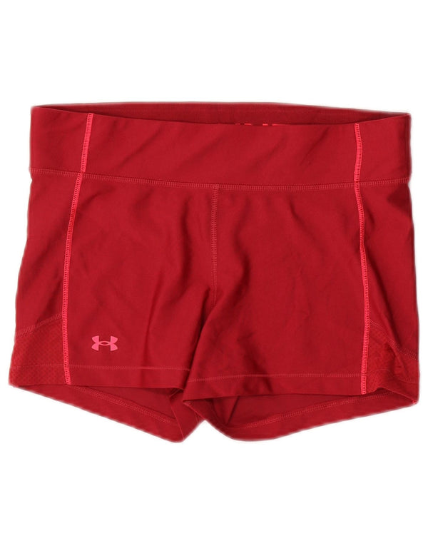 Under Armour Womens Sport Shorts UK 14 Large Red