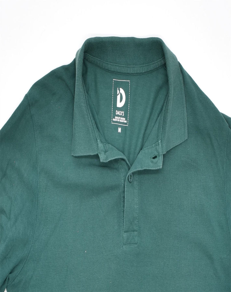 DACK'S Mens Polo Shirt Medium Green Cotton | Vintage | Thrift | Second-Hand | Used Clothing | Messina Hembry 