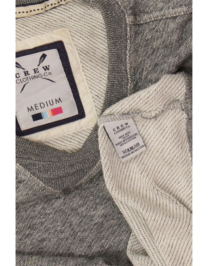 Crew Clothing Mens Sweatshirt Jumper Medium Grey Flecked Cotton