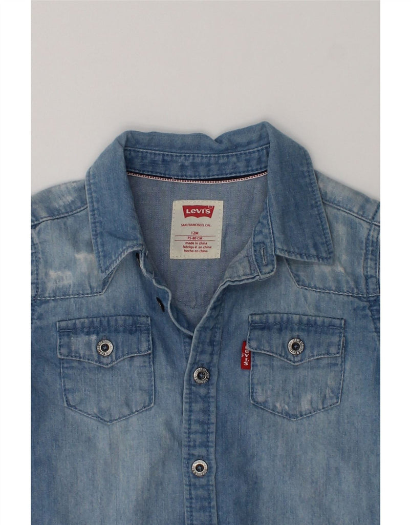 LEVI'S Baby Boys Denim Shirt 9-12 Months Blue Cotton | Vintage Levi's | Thrift | Second-Hand Levi's | Used Clothing | Messina Hembry 