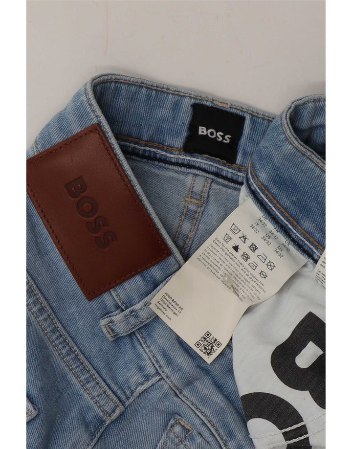 Hugo Boss Mens Slim Jeans W34 L32 Blue Cotton
