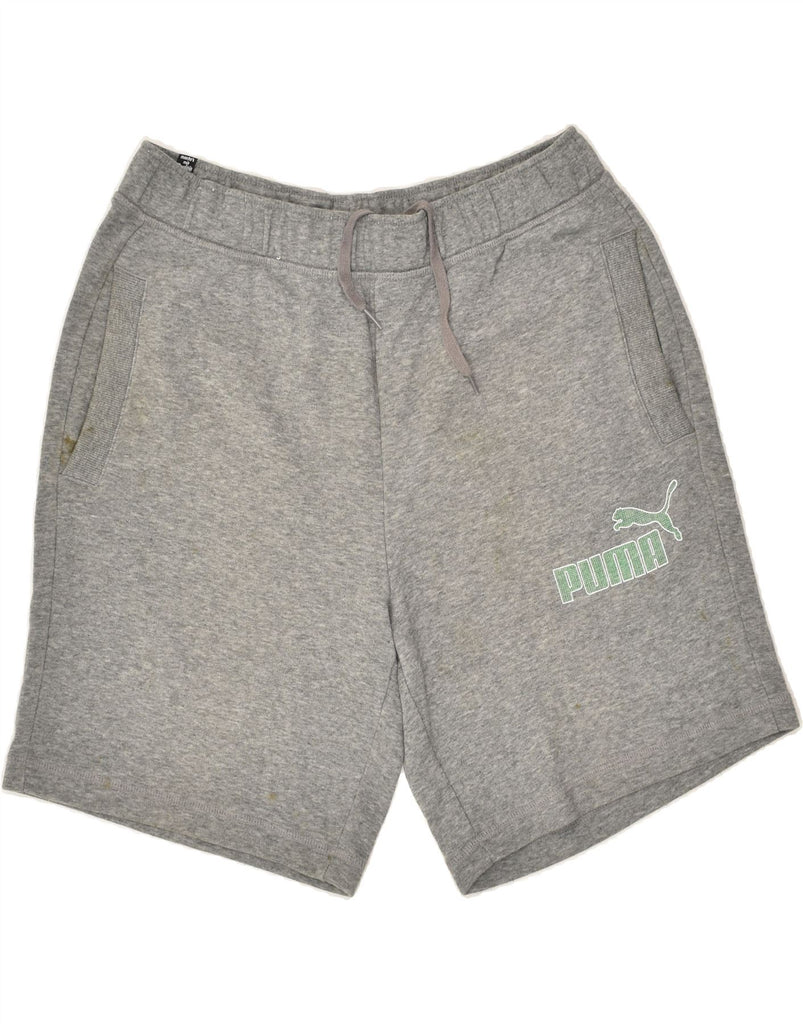 PUMA Mens Sport Shorts Large Grey Cotton | Vintage Puma | Thrift | Second-Hand Puma | Used Clothing | Messina Hembry 