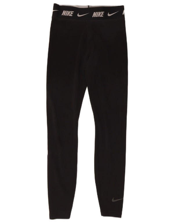 Nike Womens Tight Fit Leggings UK 8 Small Black Cotton