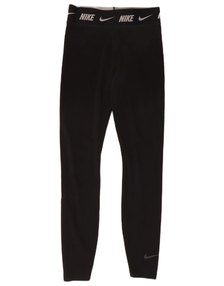 Nike Womens Tight Fit Leggings UK 8 Small Black Cotton