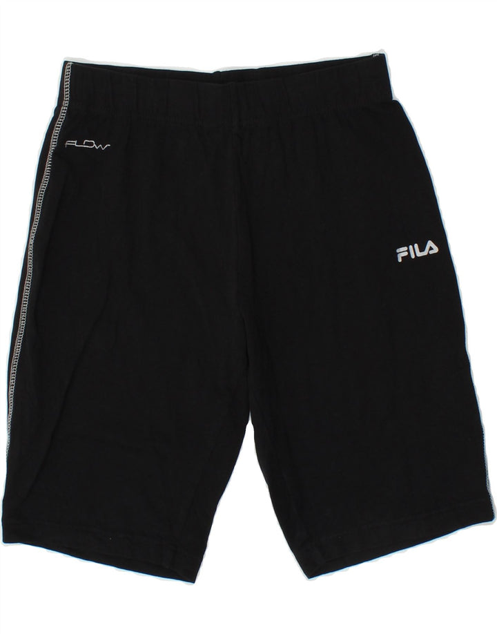 FILA Womens Sport Shorts UK 12 Medium  Black Cotton Vintage Fila and Second-Hand Fila from Messina Hembry 