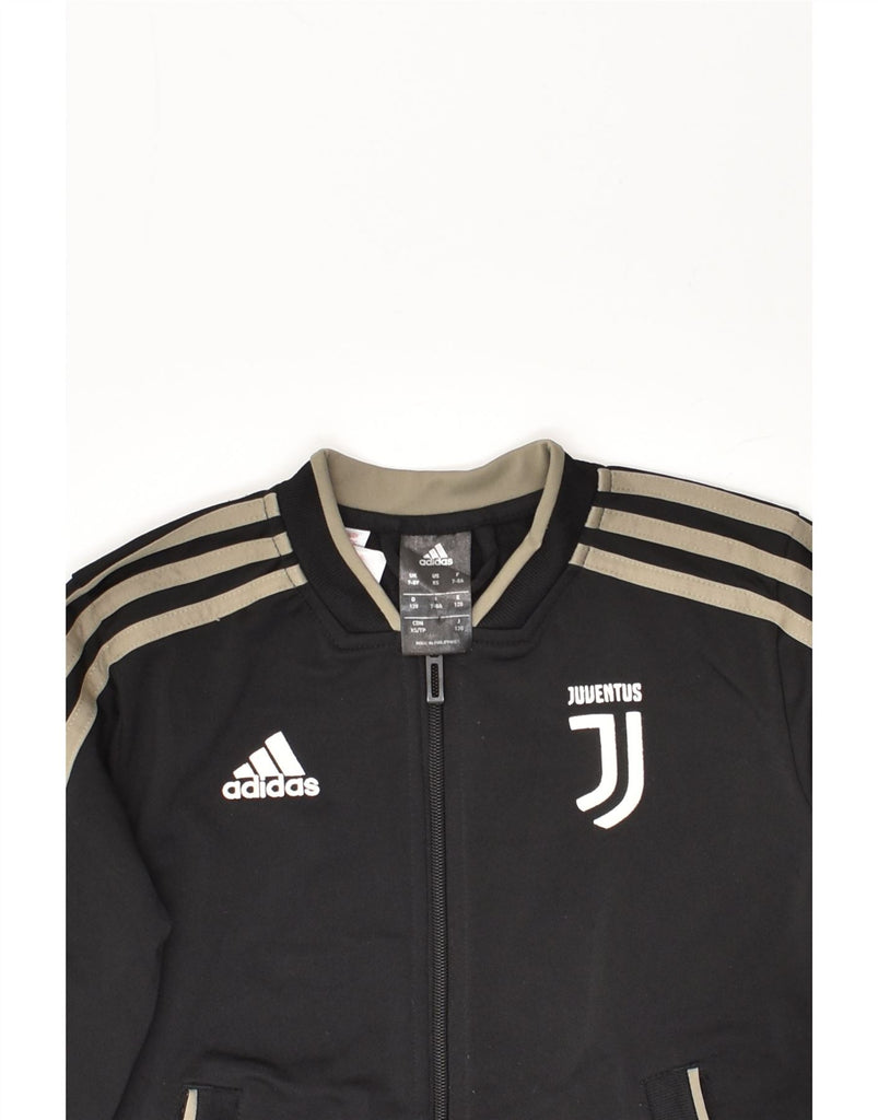 ADIDAS Boys Juventus Graphic Tracksuit Top Jacket 7-8 Years Black | Vintage Adidas | Thrift | Second-Hand Adidas | Used Clothing | Messina Hembry 