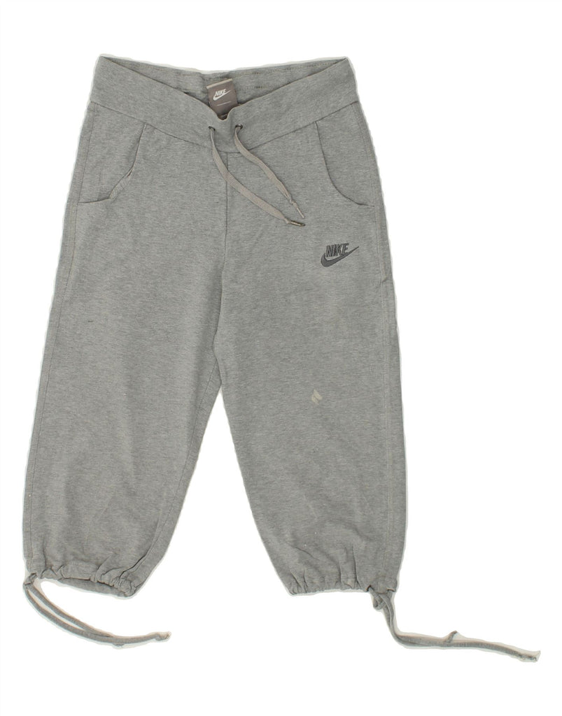 NIKE Womens Capri Tracksuit Trousers UK 6/8 XS Grey | Vintage Nike | Thrift | Second-Hand Nike | Used Clothing | Messina Hembry 