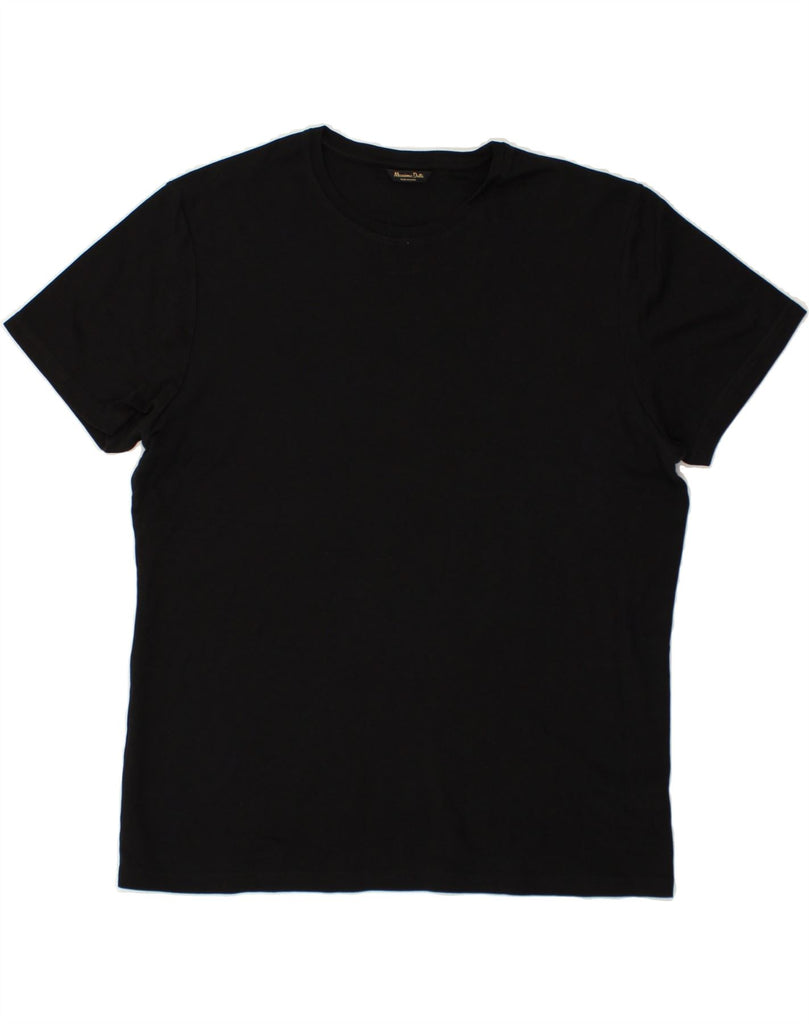 MASSIMO DUTTI Mens Slim T-Shirt Top XL Black Cotton | Vintage Massimo Dutti | Thrift | Second-Hand Massimo Dutti | Used Clothing | Messina Hembry 