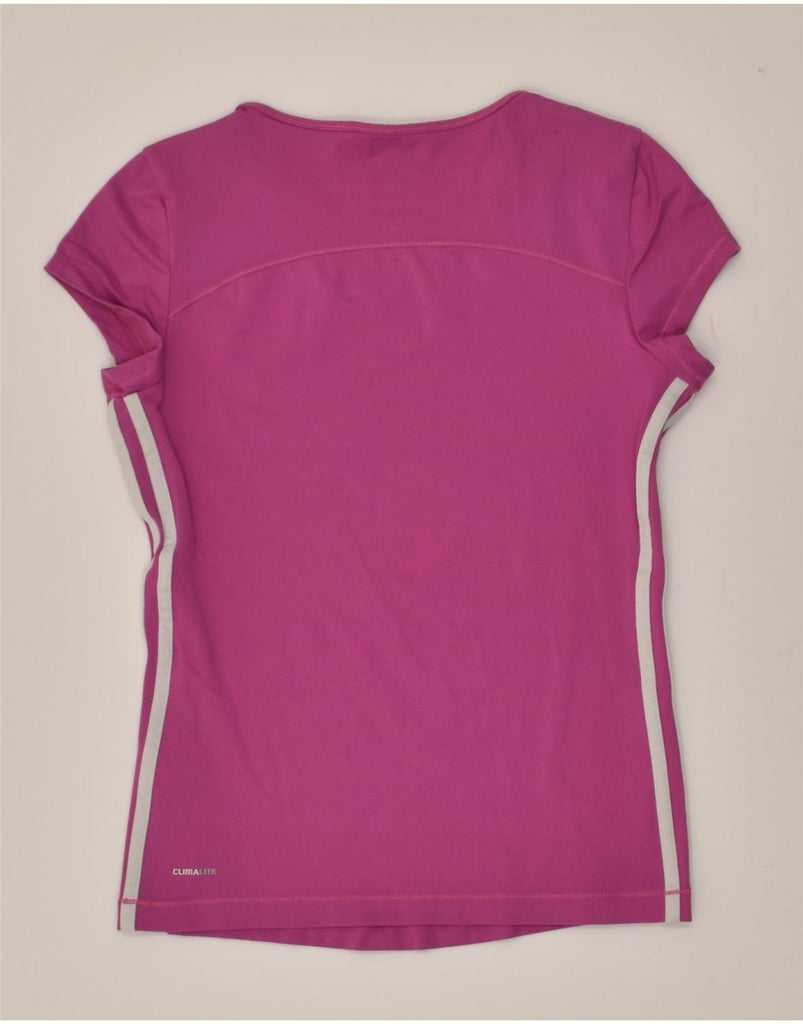 ADIDAS Womens Climalite T-Shirt Top UK 12 Medium  Pink Nylon | Vintage Adidas | Thrift | Second-Hand Adidas | Used Clothing | Messina Hembry 