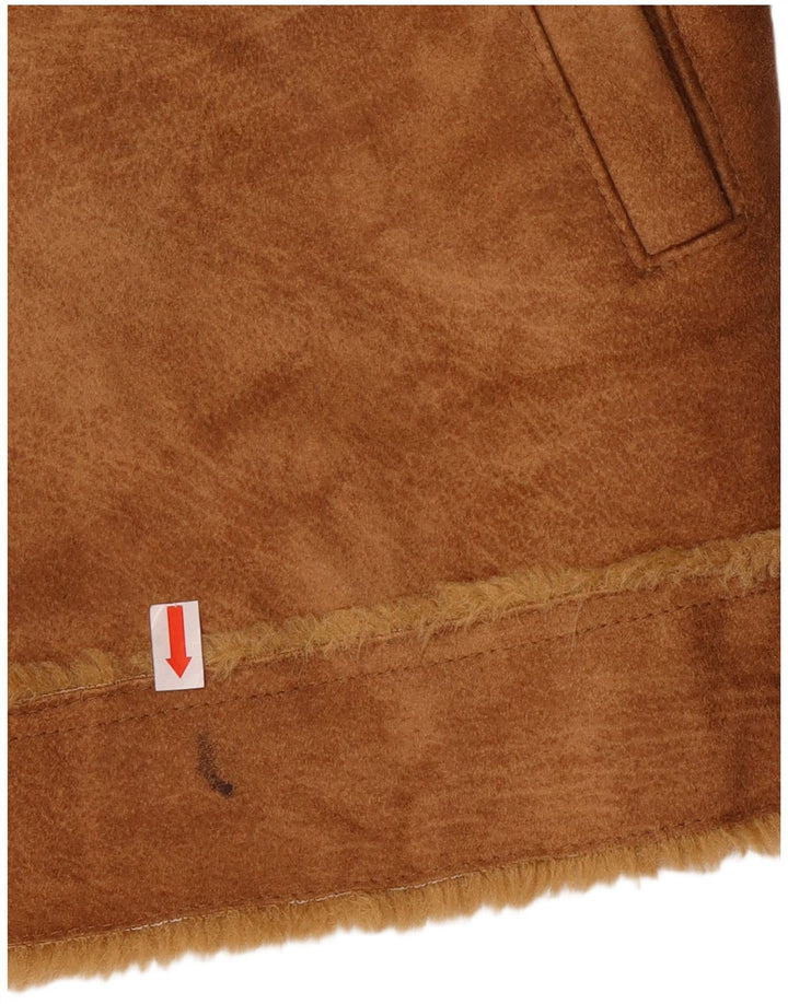 Mauritius Womens Sherpa Suede Jacket UK 18 XL Brown