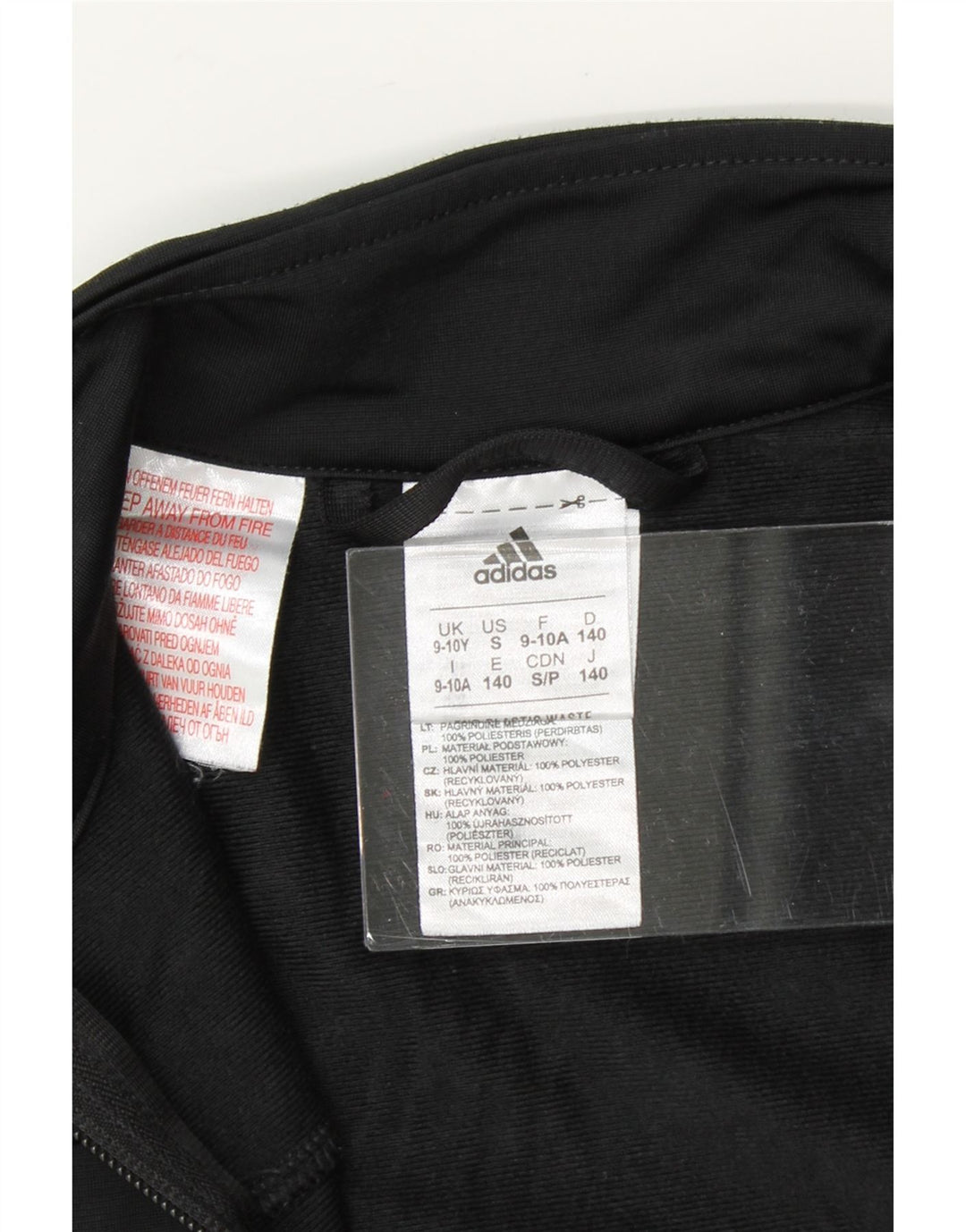 ADIDAS Boys Tracksuit Top Jacket 9-10 Years Black Colourblock Polyester Vintage Adidas and Second-Hand Adidas from Messina Hembry 