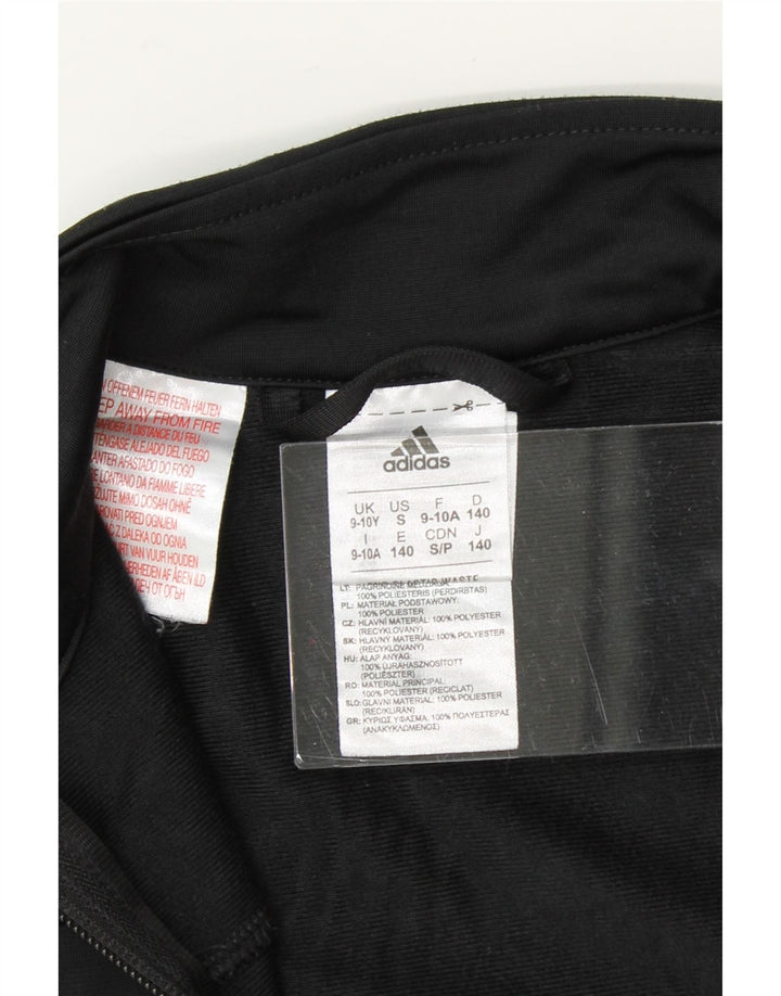 ADIDAS Boys Tracksuit Top Jacket 9-10 Years Black Colourblock Polyester Vintage Adidas and Second-Hand Adidas from Messina Hembry 