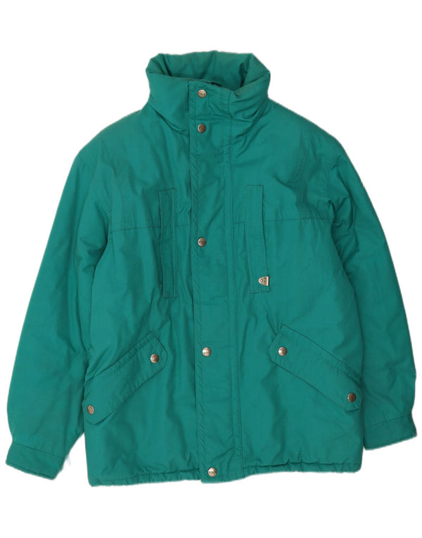 Fila Mens Hooded Padded Jacket IT 46 Small Green Polyester