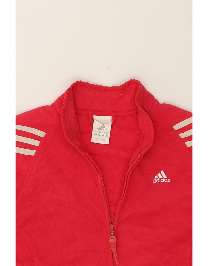 ADIDAS Womens Tracksuit Top Jacket UK 14 Medium Red Polyester | Vintage Adidas | Thrift | Second-Hand Adidas | Used Clothing | Messina Hembry 