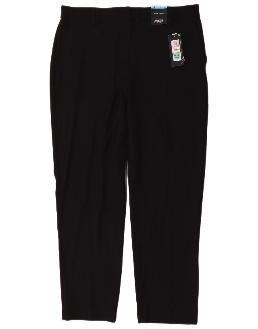 MARKS & SPENCER Womens Relaxed Chino Trousers UK 14 Large W36 L30 Black