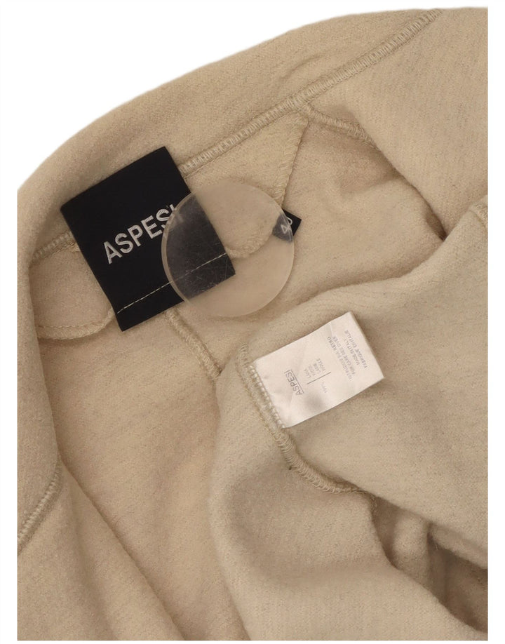 Aspesi Womens 2 Button Blazer Jacket IT 40 Small Beige Wool