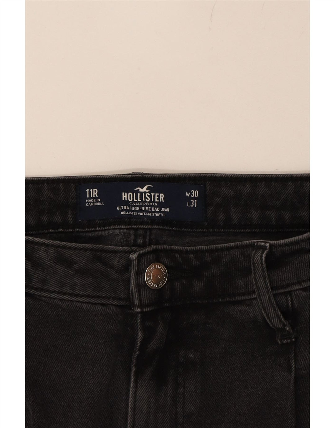 HOLLISTER Mens Straight Jeans W30 L31 Grey Cotton Vintage Hollister and Second-Hand Hollister from Messina Hembry 