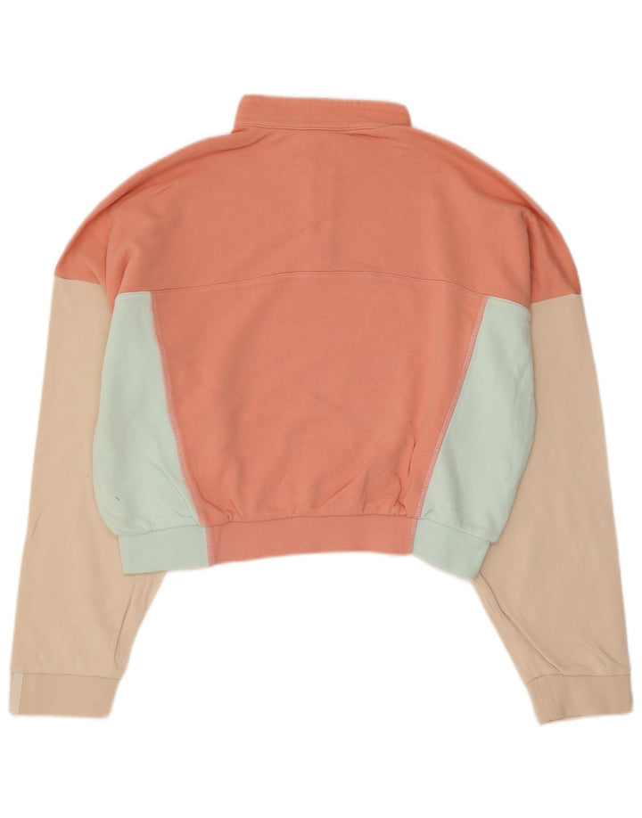 Adidas Womens Oversized Crop Sweatshirt Jumper UK 14 Medium Pink