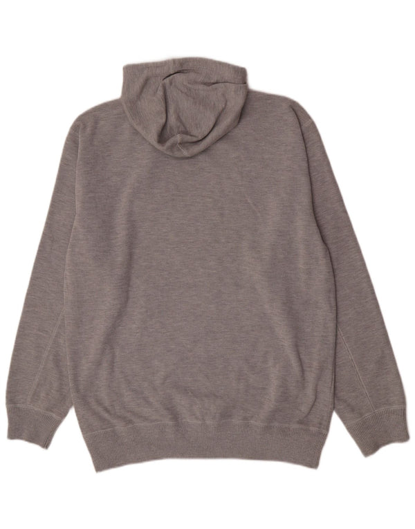 Gas Mens Hoodie Jumper XL Grey Cotton