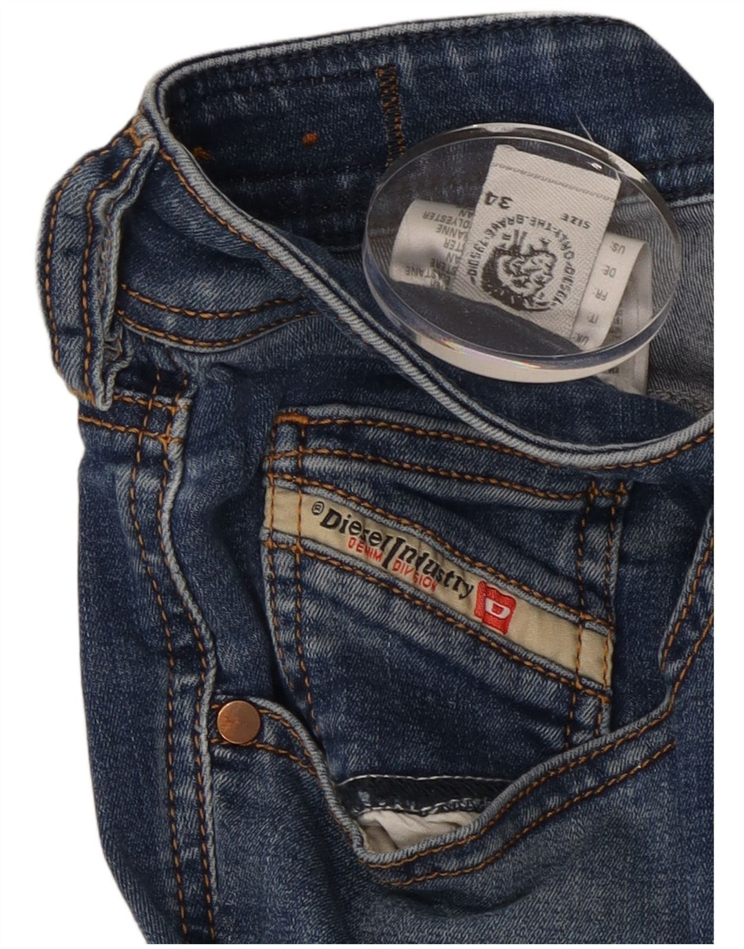 Diesel Womens Skinny Jeans W34 L29 Blue Cotton