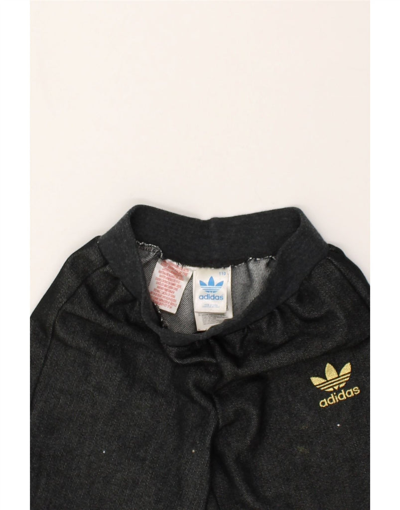 ADIDAS Girls Graphic Tracksuit Trousers Joggers 3-4 Years Black Cotton | Vintage Adidas | Thrift | Second-Hand Adidas | Used Clothing | Messina Hembry 