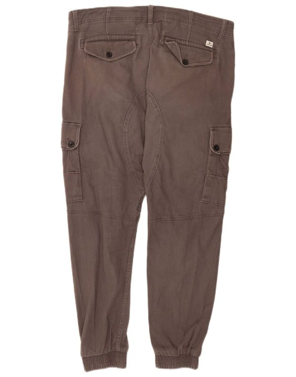 Jack & Jones Mens Paul Tapered Joggers Cargo Trousers W36 L27 Grey Cotton