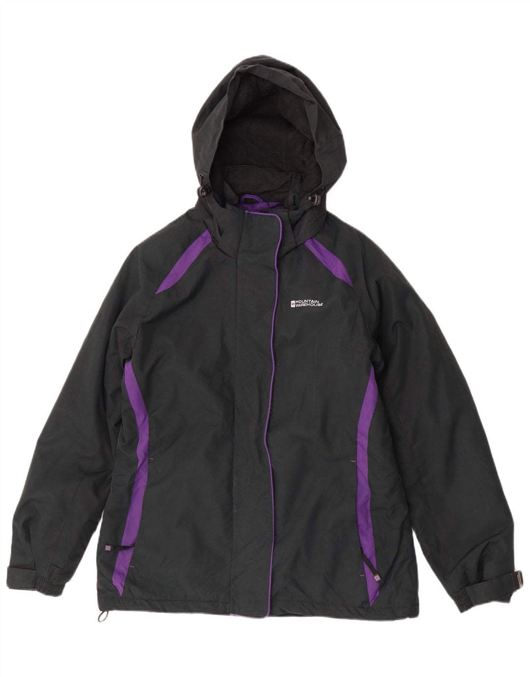 Mountain Warehouse Womens Hooded Windbreaker Jacket UK 8 Small Black