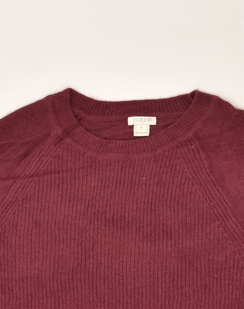 J. CREW Womens Crew Neck Jumper Sweater UK 14 Medium Burgundy Viscose | Vintage J. Crew | Thrift | Second-Hand J. Crew | Used Clothing | Messina Hembry 