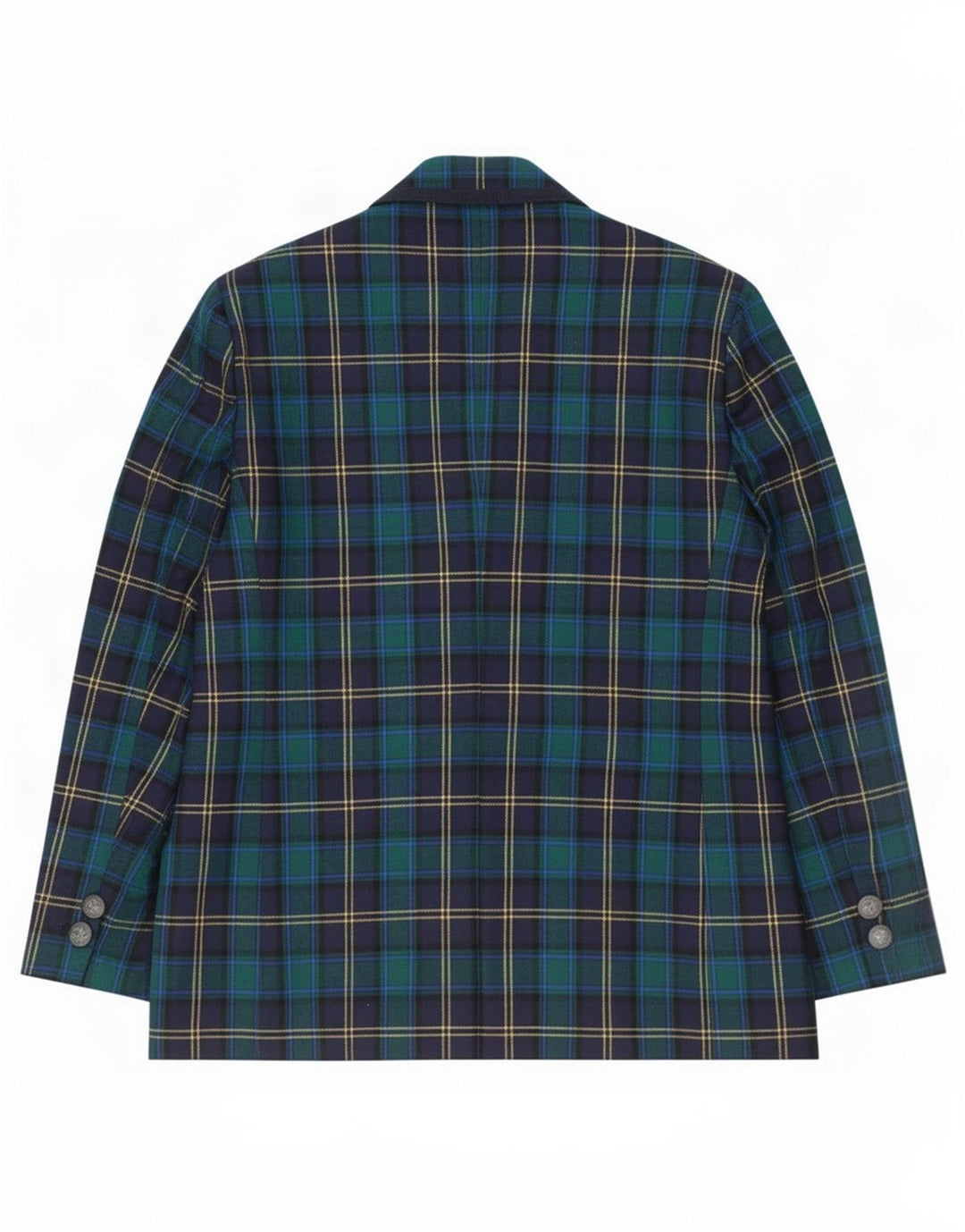 Dominew Womens 3 Button Blazer Jacket IT 50 XL Green Check Virgin Wool